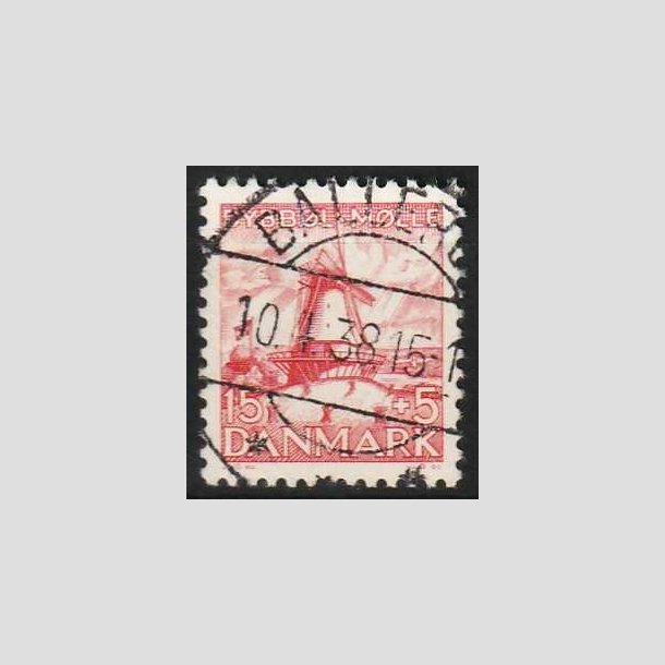 FRIMRKER DANMARK | 1937 - AFA 238 - Dybbl Mlle - 15 + 5 re rd - Pnt Stemplet