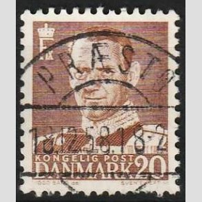 FRIMRKER DANMARK | 1950 - AFA 320 - Fr. IX 20 re brun - Lux Stemplet Prst