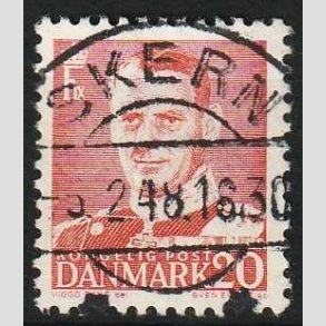 FRIMRKER DANMARK | 1948-50 - AFA 307 - Fr. IX 20 re rd - Pragt Stemplet Skern