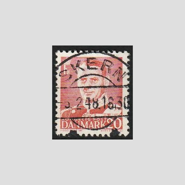 FRIMRKER DANMARK | 1948-50 - AFA 307 - Fr. IX 20 re rd - Pragt Stemplet Skern