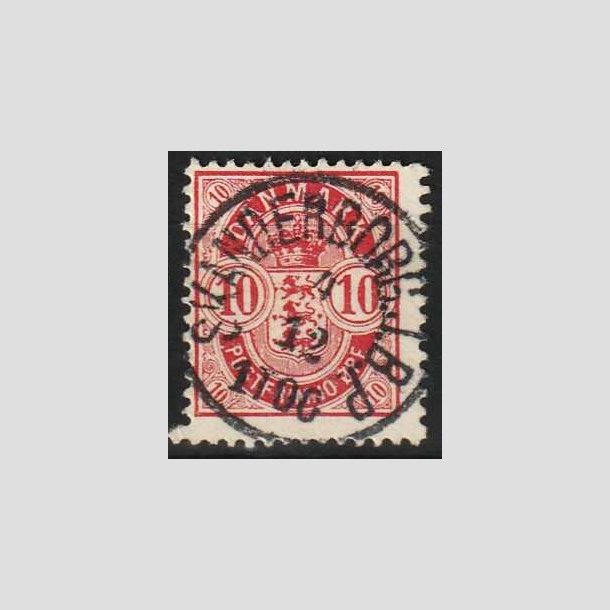 FRIMRKER DANMARK | 1895 - AFA 35B - 10 re rd - Pragt Stemplet Skanderborg