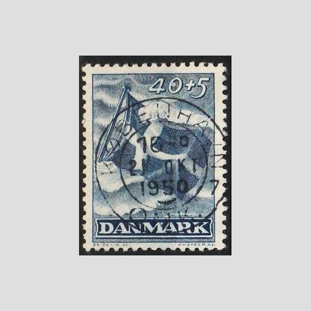 FRIMRKER DANMARK | 1947 - AFA 301 - Modstandsbevgelsen - 40 + 5 re bl - Pragt Stemplet