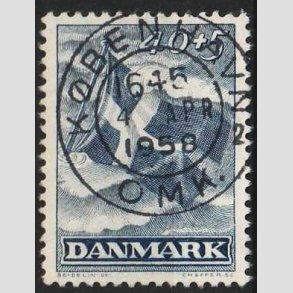 FRIMRKER DANMARK | 1947 - AFA 301 - Modstandsbevgelsen - 40 + 5 re bl - Pragt Stemplet