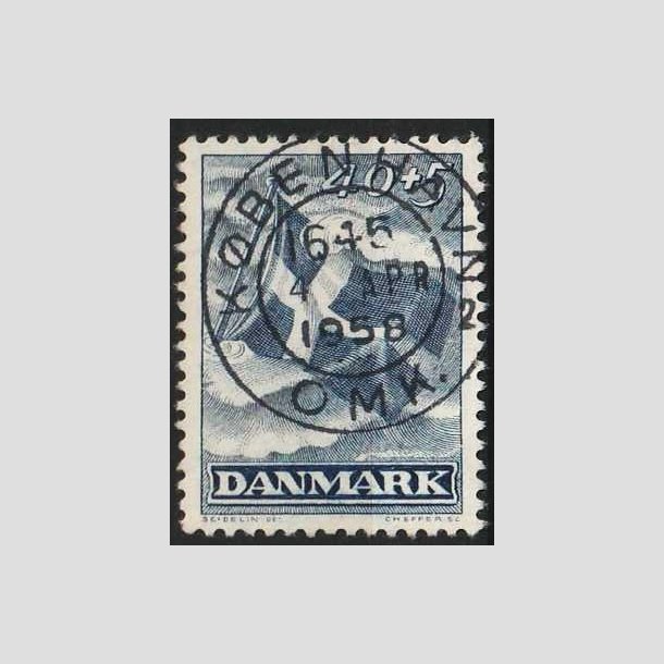 FRIMRKER DANMARK | 1947 - AFA 301 - Modstandsbevgelsen - 40 + 5 re bl - Pragt Stemplet