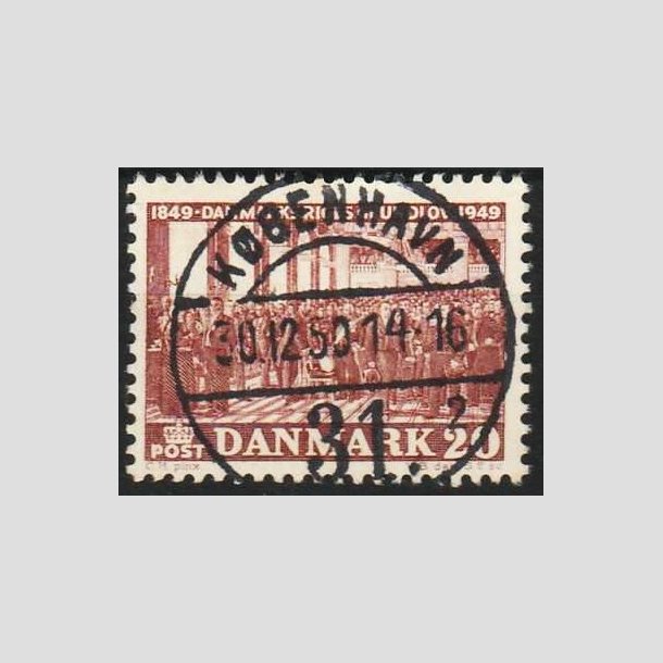 FRIMRKER DANMARK | 1949 - AFA 315 - Grundloven 100 r - 20 re rdbrun - Lux Stemplet 