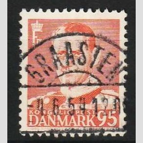 FRIMRKER DANMARK | 1952-53 - AFA 343 - Fr. IX 95 re orangerd - Lux Stemplet Graasten