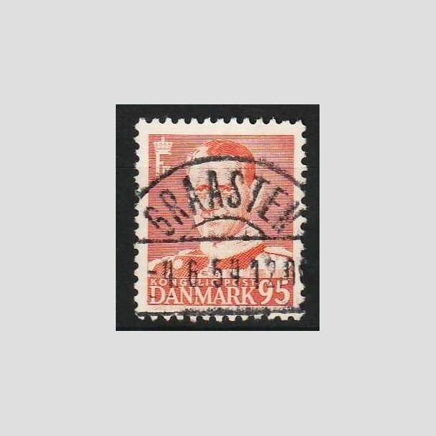 FRIMRKER DANMARK | 1952-53 - AFA 343 - Fr. IX 95 re orangerd - Lux Stemplet Graasten