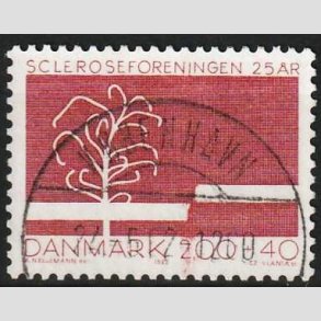 FRIMRKER DANMARK | 1982 - AFA 746 - Scleroseforeningen 25 r. - 2,00 Kr. + 40 re - Pragt Stemplet 