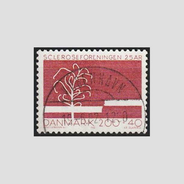 FRIMRKER DANMARK | 1982 - AFA 746 - Scleroseforeningen 25 r. - 2,00 Kr. + 40 re - Pragt Stemplet 