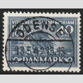 FRIMRKER DANMARK | 1941 - AFA 272 - Vitus Bering 40 re bl - Lux Stemplet 