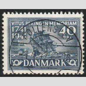 FRIMRKER DANMARK | 1941 - AFA 272 - Vitus Bering 40 re bl - Lux Stemplet 