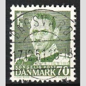 FRIMRKER DANMARK | 1950 - AFA 324 - Fr. IX 70 re mrkgrn - Lux Stemplet Bagsvrd
