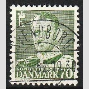 FRIMRKER DANMARK | 1950 - AFA 324 - Fr. IX 70 re mrkgrn - Lux Stemplet Svendborg