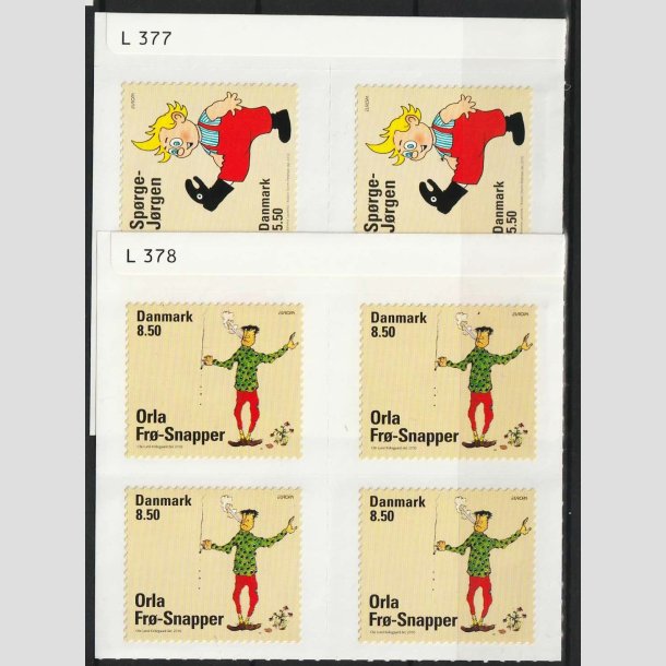 FRIMRKER DANMARK | 2010 - AFA 1628E+29E - Brnebger - Marginal 4-blokst - Postfrisk