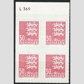FRIMRKER DANMARK | 2010 - AFA 824E - Lille Rigsvben - 50,00 Kr. rd i marginalblok - Postfrisk
