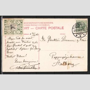 JULEMRKER DANMARK | 1906 - Kong Christian IX - P julekort - Stemplet