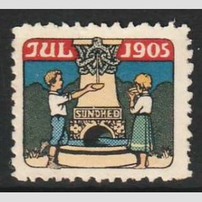 JULEMRKER DANMARK | 1905 - Brn ved kilde - Ubrugt