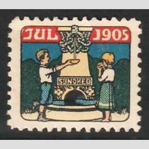 JULEMRKER DANMARK | 1905 - Brn ved kilde - Ubrugt