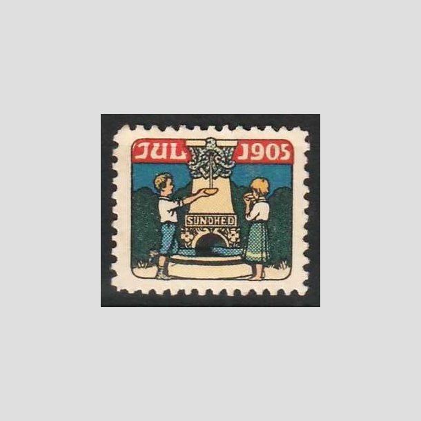 JULEMRKER DANMARK | 1905 - Brn ved kilde - Ubrugt