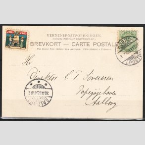 JULEMRKER DANMARK | 1905 - Brn ved kilde - P julekort - Stemplet