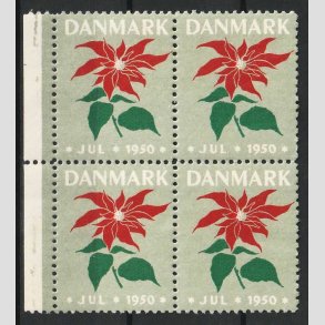 JULEM�RKER DANMARK | 1950 - Julestjerne - 4-blok - Postfrisk