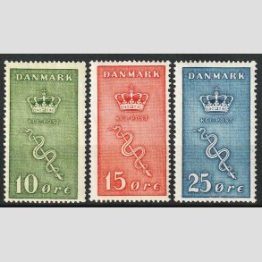 FRIMRKER DANMARK | 1929 - AFA 178,179,180 - 10+5,15+5,25+5 re Krftfrimrker i st - Postfrisk