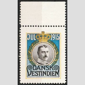 FRIMRKER DVI | 1915 Julemrke - Christian X - Postfrisk