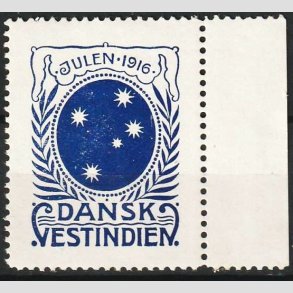 FRIMRKER DVI | 1916 Julemrke - Sydkorset - Postfrisk