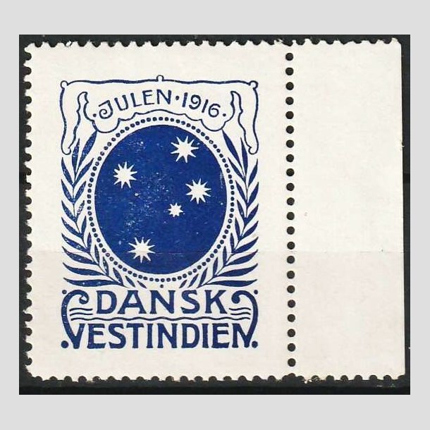 FRIMRKER DVI | 1916 Julemrke - Sydkorset - Postfrisk