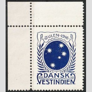 FRIMRKER DVI | 1916 Julemrke - Sydkorset - Postfrisk