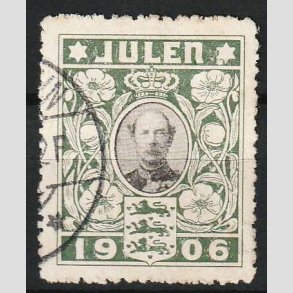 JULEM�RKER DANMARK | 1906 - Kong Christian IX - Stemplet