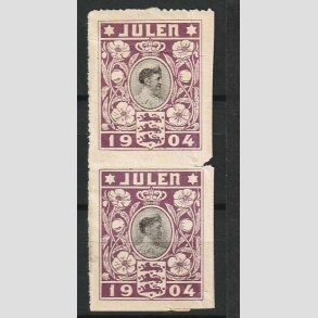 JULEMRKER DANMARK | 1904 - Dronning Louise parstykke - Ubrugt