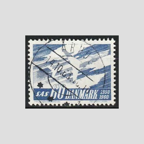 FRIMRKER DANMARK | 1961 - AFA 391F - SAS 10 rs jubilum - 60 re bl flour - Pragt stemplet