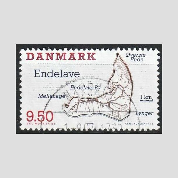 FRIMRKER DANMARK | 1995 - AFA 1089 - Danske smer - 9,50 Kr. flerfarvet - Pnt Stemplet 