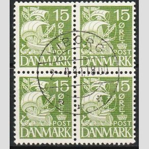 FRIM�RKER DANMARK | 1940 - AFA 257a - Karavel 15 �re gr�n Type II - Lux Stemplet 