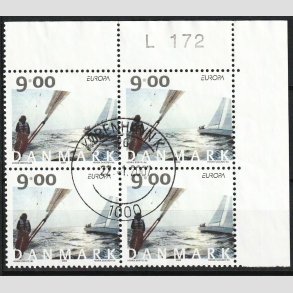 FRIMRKER DANMARK | 2004 - AFA 1397 - Europamrker - 9,00 Kr. i 4-blok marginal - Pragt Stemplet
