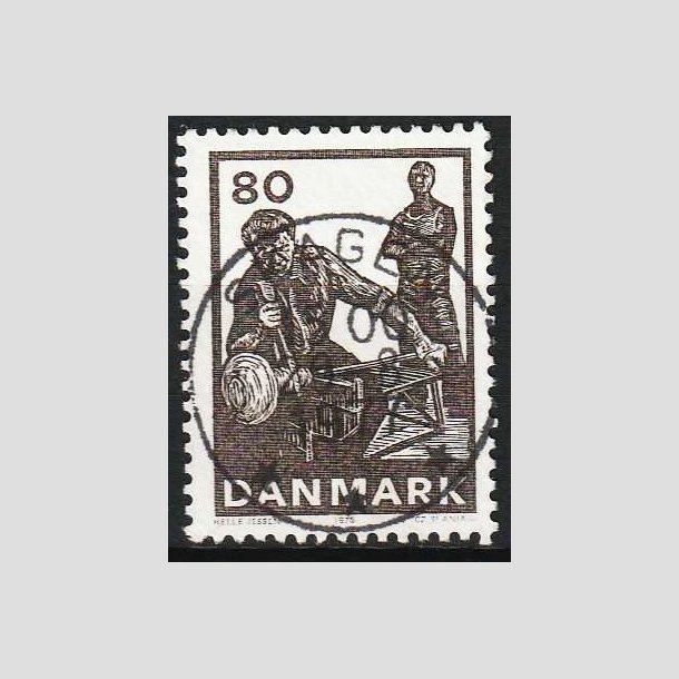 FRIMRKER DANMARK | 1976 - AFA 628 - Dansk glasproduktion - 80 re - Pragt Stemplet Skagen