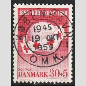 FRIMRKER DANMARK | 1959 - AFA 378 - Rde Kors - 30 + 5 re rd - Pragt Stemplet 