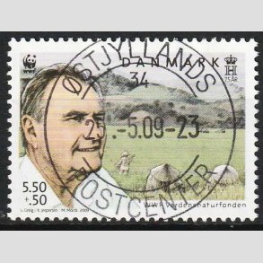 FRIMRKER DANMARK | 2009 - AFA 1570 - WWF - 5,50 + 0,50 Kr. flerfarvet - Pragt Stemplet 