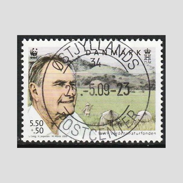 FRIMRKER DANMARK | 2009 - AFA 1570 - WWF - 5,50 + 0,50 Kr. flerfarvet - Pragt Stemplet 