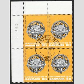 FRIMRKER DANMARK | 2007 - AFA 1503 - Nationalmuseet 200 r - 8,25 Kr. i 4-blok - Pragt Stemplet