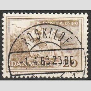 FRIM�RKER DANMARK | 1962 - AFA 411 - M�ns klint - 20 �re gr�brun - Pragt Stemplet 