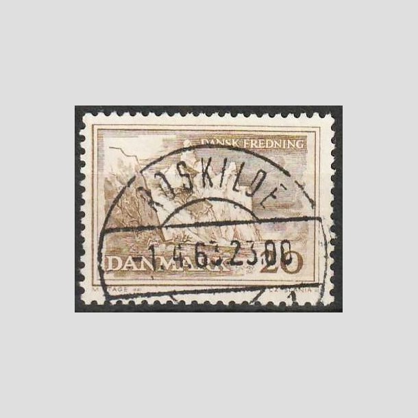 FRIMRKER DANMARK | 1962 - AFA 411 - Mns klint - 20 re grbrun - Pragt Stemplet 