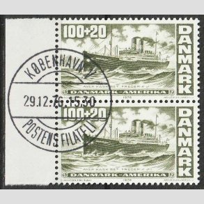 FRIMRKER DANMARK | 1976 - AFA 609 - Amerikanske uafhngighed - 100 + 20 re i par - Lux Stemplet