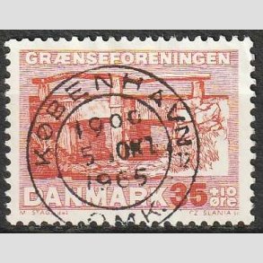 FRIMRKER DANMARK | 1964 - AFA 422F - Grnseforeningen - 35 + 10 re brunrd - Lux Stemplet