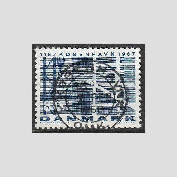 FRIMRKER DANMARK | 1967 - AFA 457F - Kbenhavn 800 r - 80 re mrkbl - Lux Stemplet 