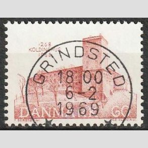 FRIM�RKER DANMARK | 1968 - AFA 471 - Koldinghus slot 700 �r - 60 �re - Pragt Stemplet Grindsted