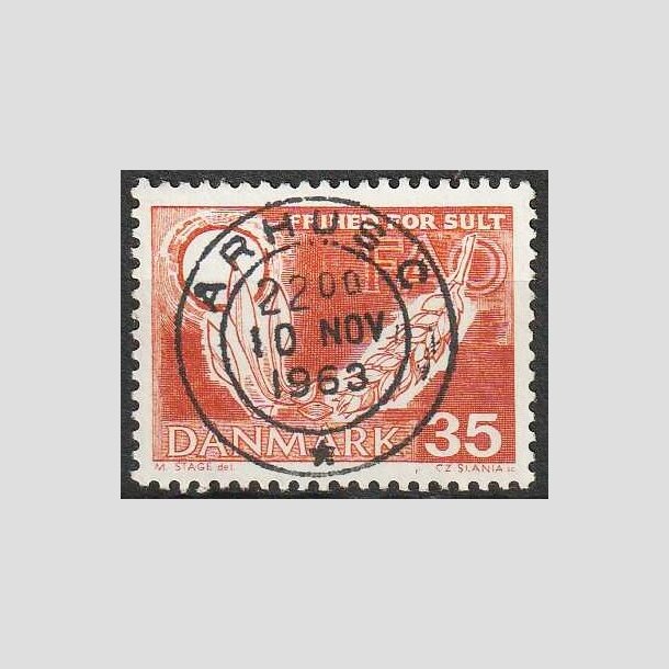 FRIMRKER DANMARK | 1963 - AFA 412F - FAO anti-hunger - 35 re brunrd FLOUR - Lux Stemplet 