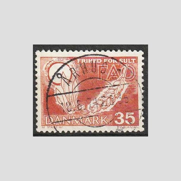 FRIMRKER DANMARK | 1963 - AFA 412F - FAO anti-hunger - 35 re brunrd FLOUR - Lux Stemplet 