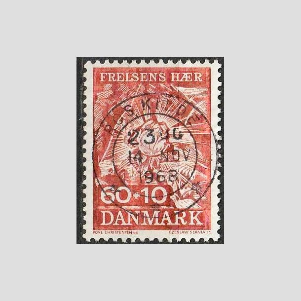 FRIMRKER DANMARK | 1967 - AFA 467 - Frelsens Hr - 60 + 10 re brunrd - Pragt Stemplet Roskilde